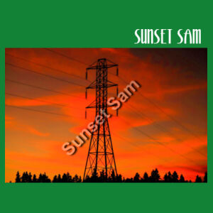 Sunset Powerline - Cloke Womens Silhouette Tee V2 Design