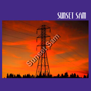 Sunset Powerline - Cloke Womens Silhouette Tee Design