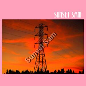 Sunset Powerline - AS Colour Womens Heavy Tee Design