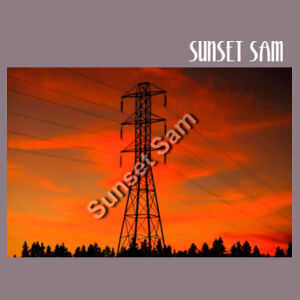 Sunset Powerline - AS Colour Womens Maple Tee Design