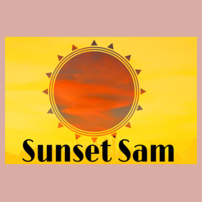 Sunset Powerswirl, photo on back - Urban Collab Mens The Broad Crewneck Design