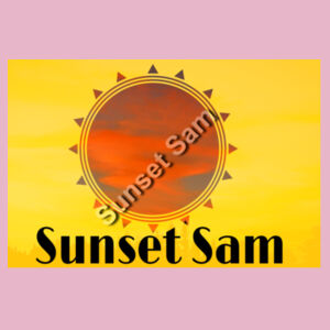 Sunset Powerswirl, photo on back - Cloke Mens Outline Tee Design