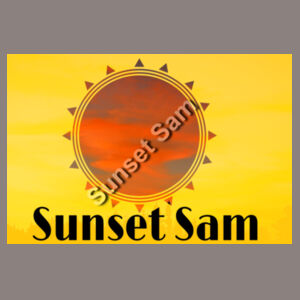 Sunset Cow, photo on back - AS Colour Mens Relax Faded Crew Design