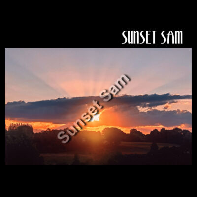 SUN STAR GLOW - Black Tea Towel Design