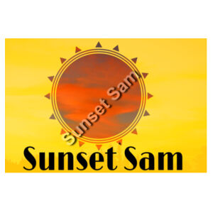 Sunset Star Glow, back - AS Colour Mens Base Organic Long Sleeved Tee Design