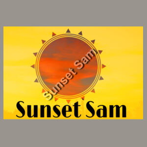 Sunset Star Glow, back - AS Colour Mens Staple Organic Tee Design