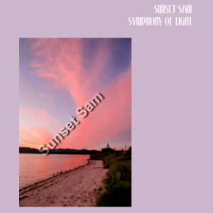 Beach sunset, front - Cloke Womens Silhouette Tee Design