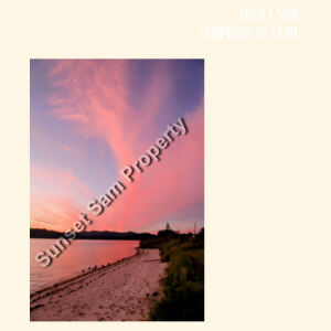 Beach sunset, front - AS Colour Parcel Tote Design