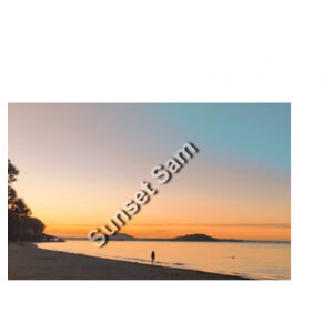 Beach stroll, front - Thread Project Womens Eden V-Neck Tee Design