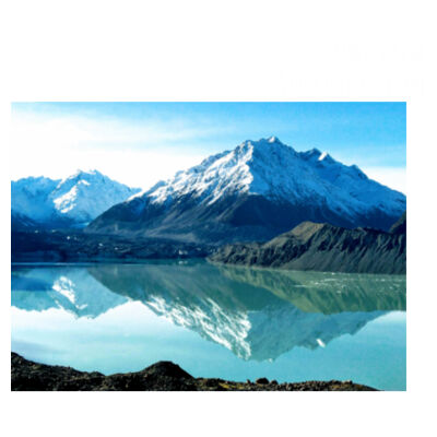 Lake Tasman Reflections, front - AS Colour Womens Martina Crop Tank Design
