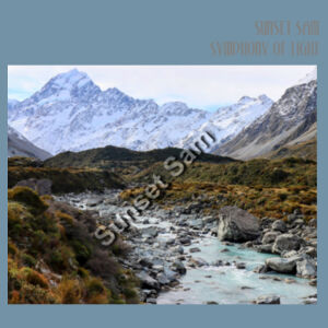 Curved creek from Mount Aoraki, front - AS Colour Denim Carrie Tote Design