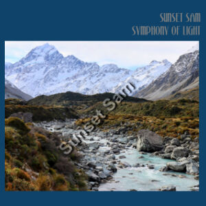 Curved creek from Mount Aoraki, front - Cushion cover Design