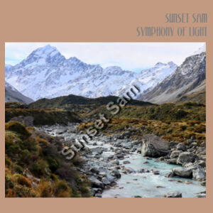 Curved creek from Mount Aoraki, front - AS Colour Carrie Tote Bag  Design