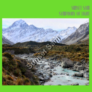 Curved creek from Mount Aoraki, front - Tote Bag Design