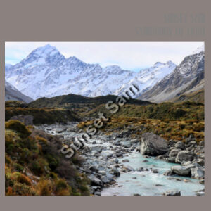 Curved creek from Mount Aoraki, front - AS Colour Womens Heavy Faded Tank Design