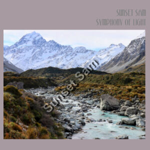 Curved creek from Mount Aoraki, front - AS Colour Womens Martina Tee Design