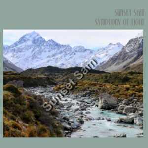 Curved creek from Mount Aoraki, front - AS Colour Womens Crop Tee Design