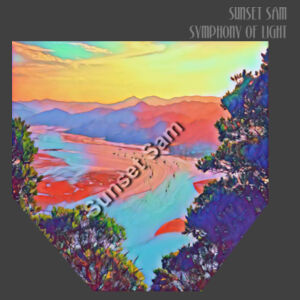 Seaview Vivid, front - Stonewash Bandana Bib Design