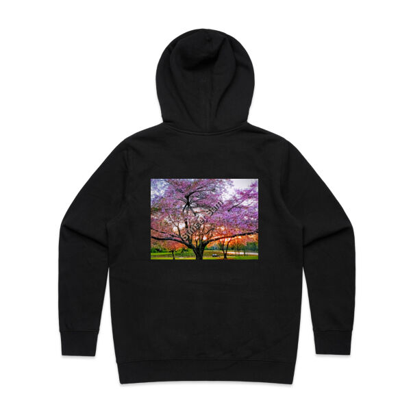 Cherry blossom peace - AS Colour Womens Stencil Hood Thumbnail