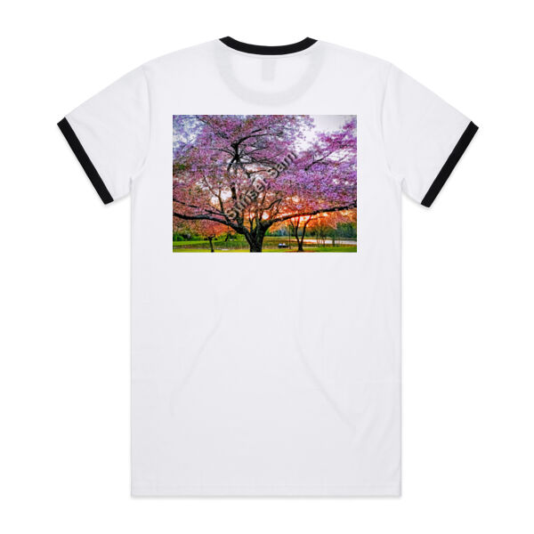 Cherry blossom peace - AS Colour Mens Staple Ringer Tee Thumbnail