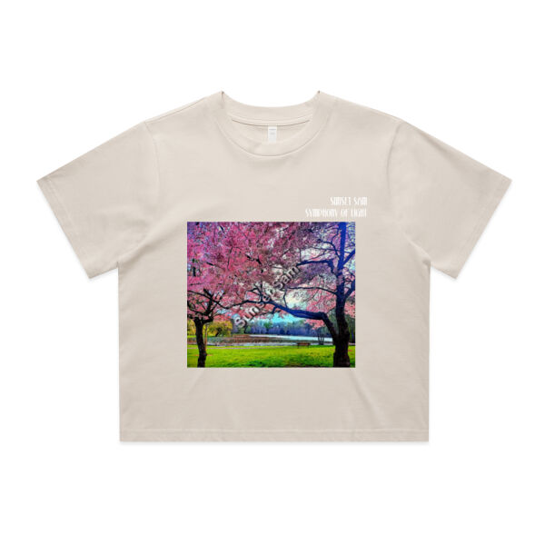 Cherry Lake, front - AS Colour Womens Classic Crop Tee Thumbnail