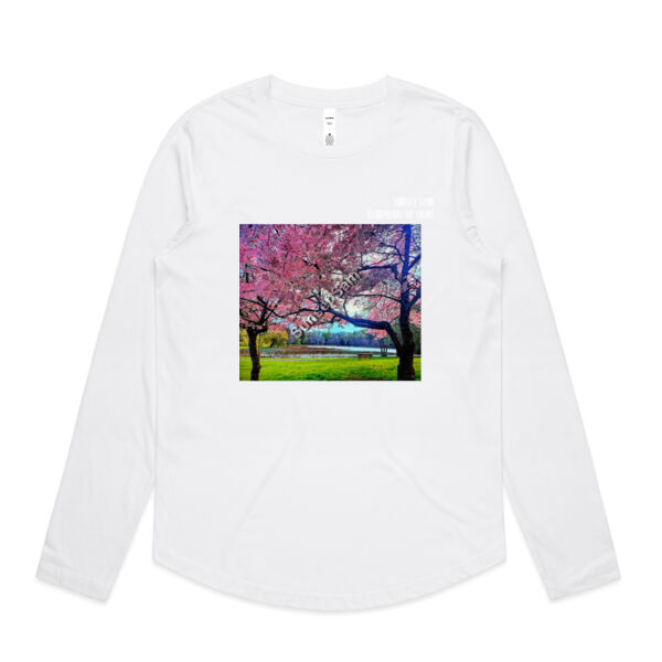 Cherry Lake, front - AS Colour Womens Maple Curve Longsleeve Tee Thumbnail