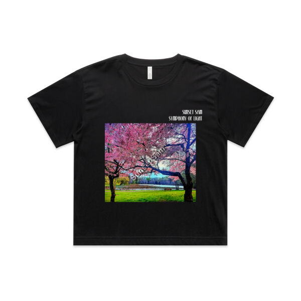 Cherry Lake, front - AS Colour Womens Martina Crop Tee Thumbnail