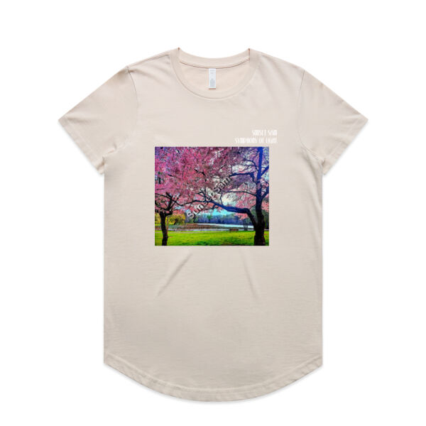 Cherry Lake, front - AS Colour Womens Maple Curve Tee Thumbnail