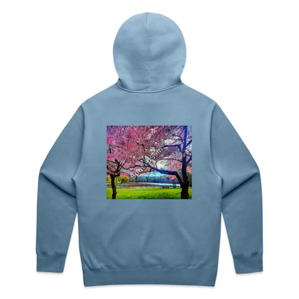 Cherry blossom Lake, Back picture - AS Colour Mens Relax Hood Thumbnail