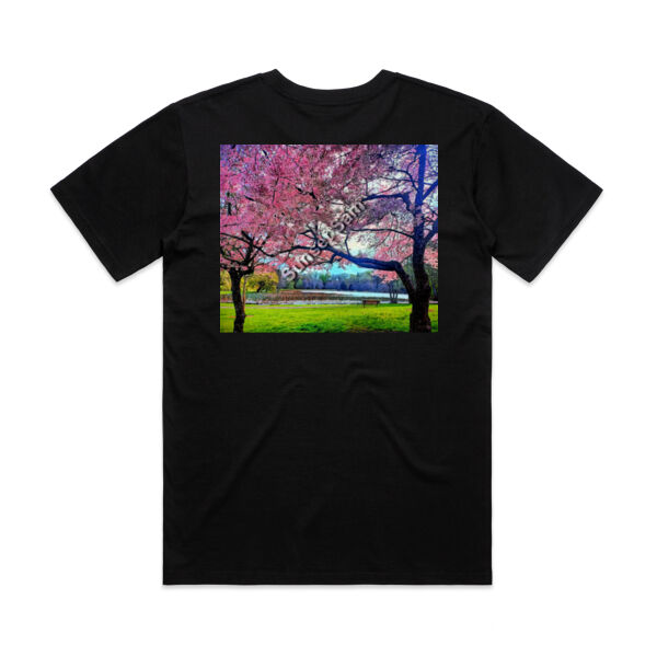 Cherry blossom Lake, Back picture - AS Colour Mens Staple Minus Tee Thumbnail
