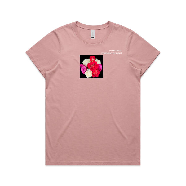 Rose posy - AS Colour Womens Maple Faded Tee Thumbnail
