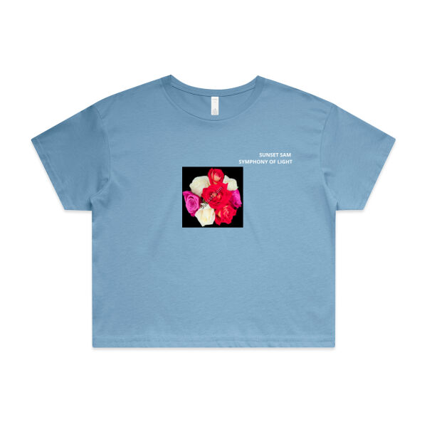 Rose posy - AS Colour Womens Crop Tee Thumbnail