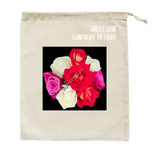 Rose posy - Medium Calico Bag Thumbnail
