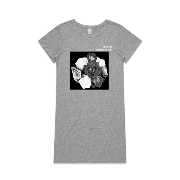 Black and white rose posy - AS Colour Womens Mika Organic Short Sleeved Dress Thumbnail