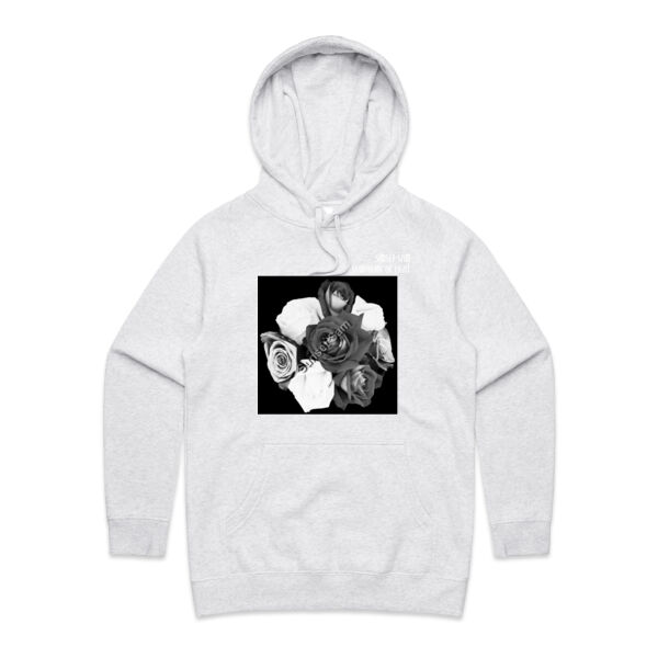 Black and white rose posy - AS Colour Womens Supply Hood Thumbnail