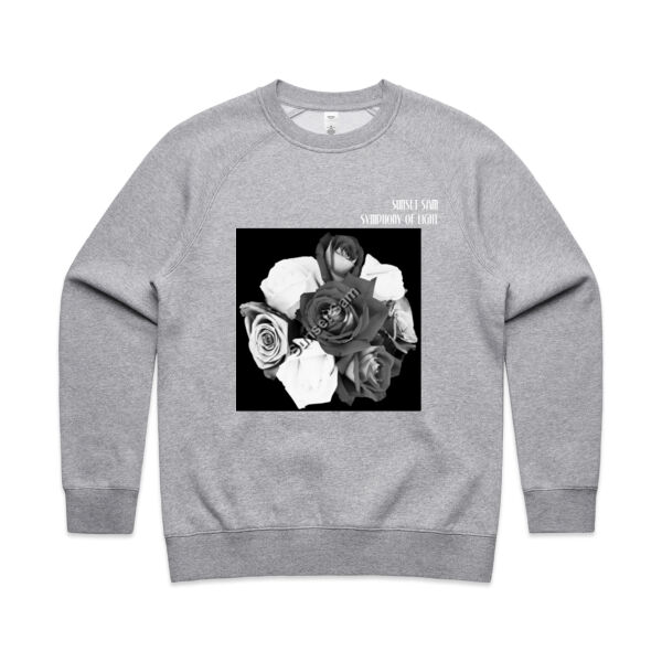 Black and white rose posy - AS Colour Womens Supply Crew Thumbnail