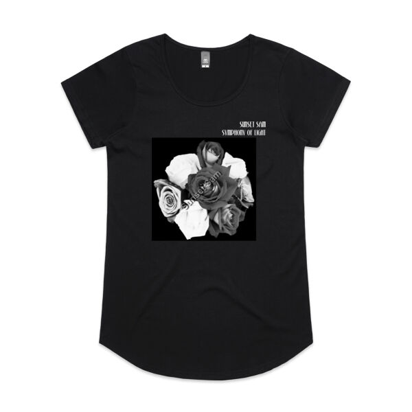 Black and white rose posy - AS Colour Womens Mali Tee Thumbnail