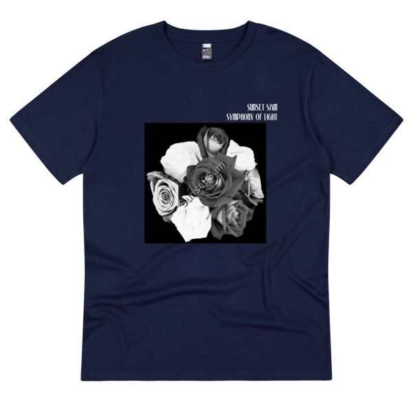 Black and white rose posy - Thread Project Unisex Summer Tee Thumbnail