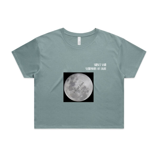 Full Moon - AS Colour Womens Crop Tee Thumbnail