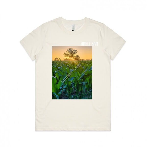 Cornfield Sunset - AS Colour Womens Maple Organic Tee Thumbnail