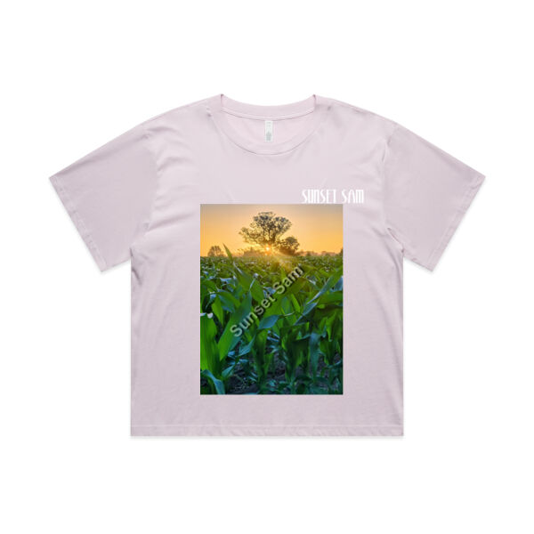 Cornfield Sunset - AS Colour Womens Martina Crop Tee Thumbnail