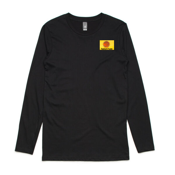 Cornfield Sunset on back - AS Colour Mens Ink Longsleeve Tee Thumbnail
