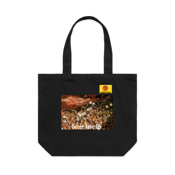 Flowers in the Rocks, Never give up - AS Colour Shoulder Tote Thumbnail