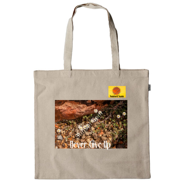 Flowers in the Rocks, Never give up - Super Tote Bag - Thread Project Thumbnail