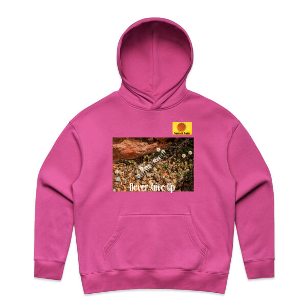 Flowers in the Rocks, Never give up - AS Colour Womens Relax Hood Thumbnail