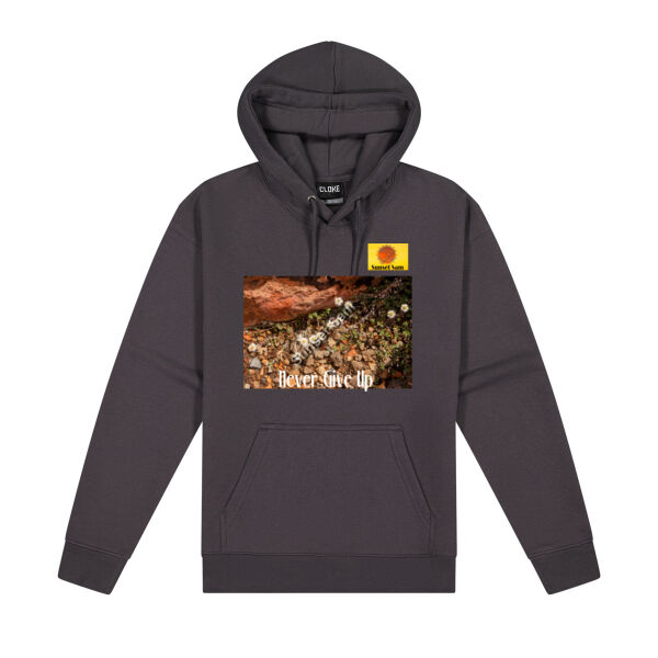 Flowers in the Rocks, Never give up - Cloke Womens Origin Hoodie Thumbnail