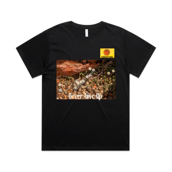Flowers in the Rocks, Never give up - AS Colour Womens Martina Boyfriend Tee Thumbnail