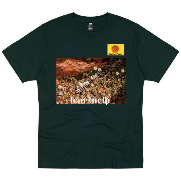 Flowers in the Rocks, Never give up - Thread Project Unisex Epic Tee Thumbnail