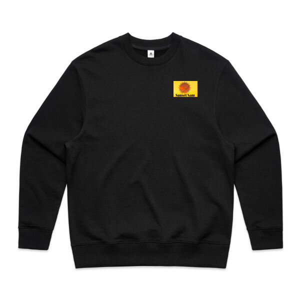 Flowers in the Rocks, Photo on back - AS Colour Mens Heavy Crew Thumbnail