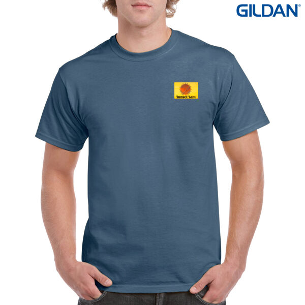 Flowers in the Rocks, Photo on back - Gildan Mens Heavy Cotton T-Shirt Thumbnail